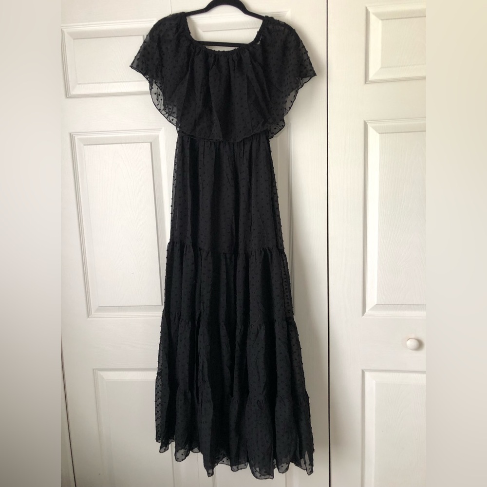 Black long sun dress